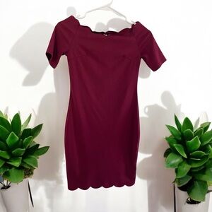 NWOT * SHEIN Red Off the Shoulder Bodycon Mini Dress